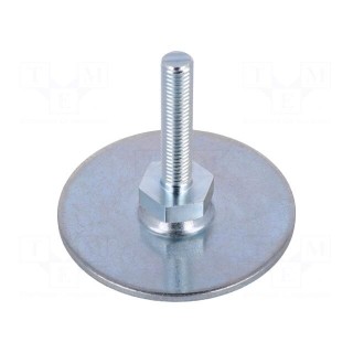 Foot of pin | Base dia: 60mm | M8 | steel | Plunger length: 40mm