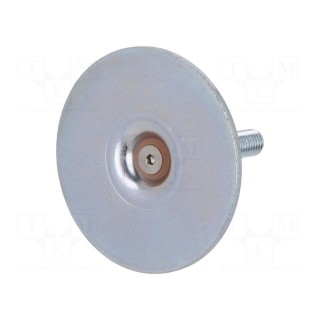 Foot of pin | Base dia: 60mm | M8 | steel | Plunger length: 40mm
