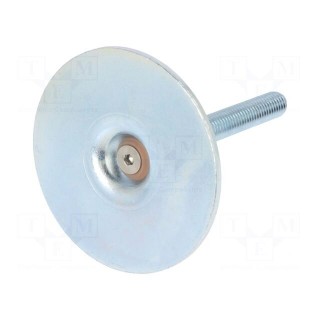 Foot of pin | Base dia: 60mm | M8 | steel | Plunger length: 63mm