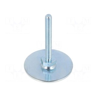 Foot of pin | Base dia: 60mm | M8 | steel | Plunger length: 63mm