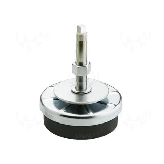 Foot | with lever | Base dia: 120mm | M16 | steel | H: 150mm