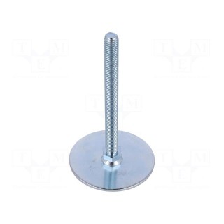 Foot of pin | Base dia: 80mm | M12 | steel | Plunger length: 125mm
