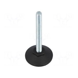 Foot of pin | rigid,with screwdriver slot | Base dia: 40mm | M8