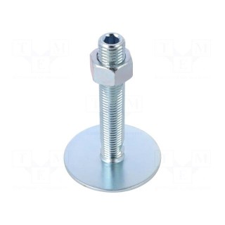 Foot of pin | Base dia: 80mm | M20 | steel | Plunger length: 100mm
