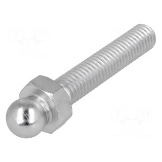 Pin | M8 | Plunger mat: steel | Ø: 10mm | Plating: zinc | Thread len: 40mm