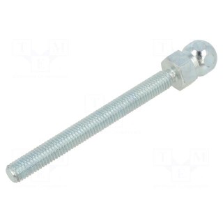 Pin | M8 | Plunger mat: steel | Ø: 15mm | Plating: zinc | Thread len: 80mm