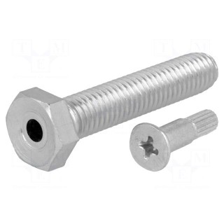 Pin | M8 | Plunger mat: steel | Plating: zinc | Thread len: 40mm