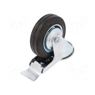 Transport wheel | Ø: 100mm | W: 25mm | H: 128mm | 70kg | Mat: rubber