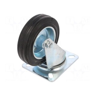 Transport wheel | Ø: 100mm | W: 25mm | H: 128mm | torsional | 70kg | rubber