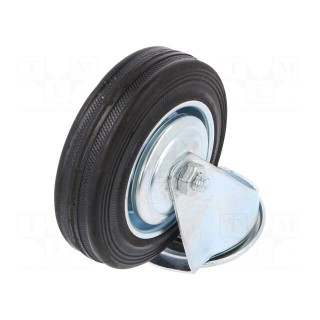 Transport wheel | Ø: 100mm | W: 25mm | H: 128mm | torsional | 70kg | rubber