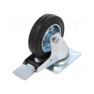 Transport wheel | Ø: 100mm | W: 25mm | H: 128mm | torsional with lock