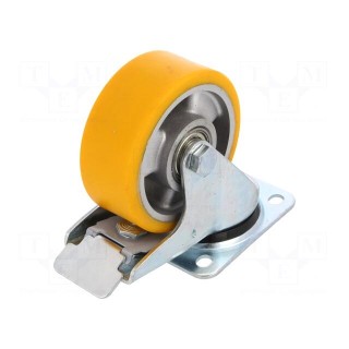 Transport wheel | Ø: 100mm | W: 40mm | H: 130mm | torsional with lock