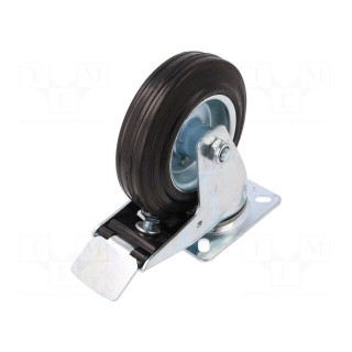 Transport wheel | Ø: 125mm | W: 25mm | H: 152mm | torsional with lock