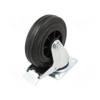 Transport wheel | Ø: 125mm | W: 38mm | H: 156mm | torsional with lock