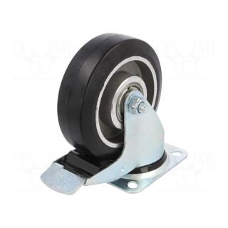 Transport wheel | Ø: 125mm | W: 40mm | H: 156mm | torsional with lock