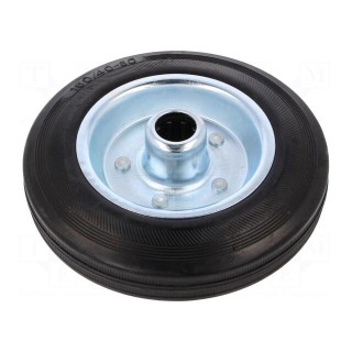 Transport wheel | Ø: 160mm | W: 25mm | 150kg | Mat: rubber | -20÷60°C