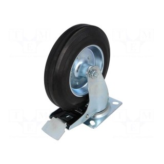 Transport wheel | Ø: 200mm | W: 27mm | H: 237mm | torsional with lock