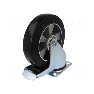 Transport wheel | Ø: 200mm | W: 50mm | H: 235mm | torsional with lock