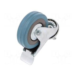 Transport wheel | Ø: 75mm | W: 21mm | H: 100mm | torsional with lock