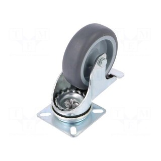 Transport wheel | Ø: 75mm | W: 25mm | H: 100mm | torsional with lock