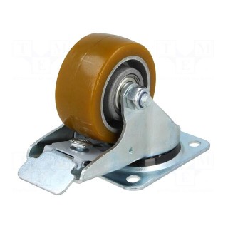 Transport wheel | Ø: 80mm | W: 38mm | H: 111mm | torsional with lock