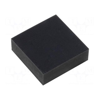 Self-adhesive foot | black | rubber | Y: 10mm | X: 10mm | Z: 3.5mm