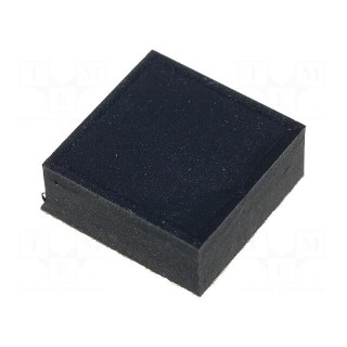 Self-adhesive foot | black | rubber | Y: 12mm | X: 12mm | Z: 5mm