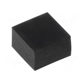 Self-adhesive foot | black | rubber | Y: 6mm | X: 6mm | Z: 4mm