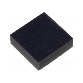 Self-adhesive foot | black | rubber | Y: 8mm | X: 8mm | Z: 2.5mm