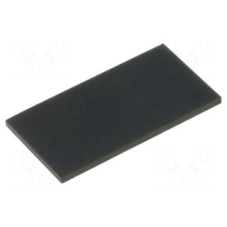 Self-adhesive foot | H: 1mm | black | rubber | W: 20mm | L: 10mm