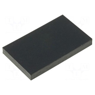 Self-adhesive foot | H: 3mm | black | rubber | W: 15mm | L: 25mm