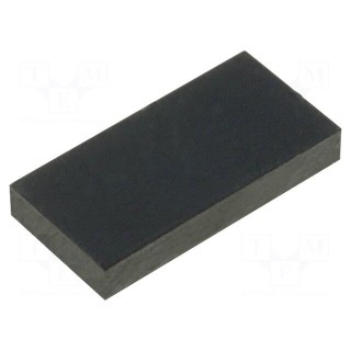 Self-adhesive foot | H: 3mm | black | rubber | W: 18mm | L: 9mm