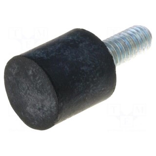 Vibroisolation foot | Ø: 10mm | H: 10mm | Shore hardness: 55±5 | 59N