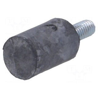 Vibroisolation foot | Ø: 10mm | H: 15mm | Shore hardness: 55±5 | 78N