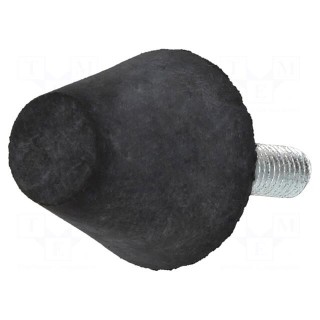 Vibroisolation foot | Ø: 20mm | Shore hardness: 40±5 | 358N | 84N/mm