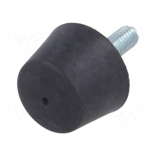 Vibroisolation foot | Ø: 25mm | Shore hardness: 55±5 | 293N | 69N/mm