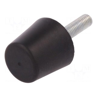 Vibroisolation foot | Ø: 38mm | Shore hardness: 70±5 | 1432N | 164N/mm