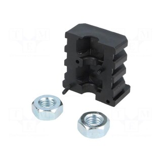 Plugs | for feet fastening,for profiles | Body: black | H: 37mm