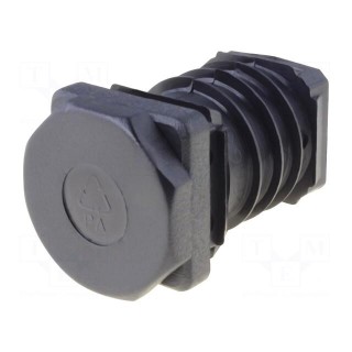 Plugs | for profiles | Body: black | H: 34mm | Mat: polyamide | L: 20mm