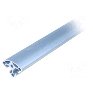Connecting tubes | Width of the groove: 8mm | angular | W: 40mm | L: 1m