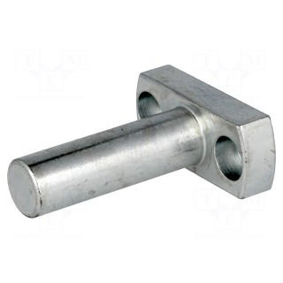 Mounting base | pin | D: 12mm | W: 16mm | H: 39mm | steel | zinc