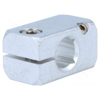 Mounting coupler | with axial bore | D: 12mm | S: 10mm | W: 20mm | H: 20mm
