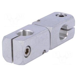 Mounting coupler | V: twistable | D: 12mm | S: 10mm | W: 20mm | H: 20mm