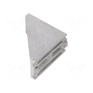 Angle bracket | for profiles | Width of the groove: 10mm | W: 38mm
