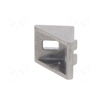 Angle bracket | for profiles | Width of the groove: 5mm | W: 18mm
