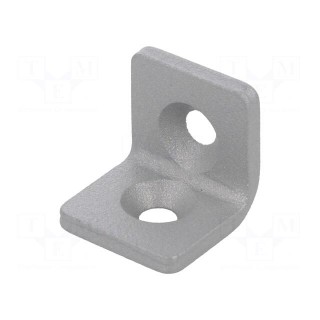 Angle bracket | for profiles | W: 20mm | H: 20mm | L: 20mm | steel | silver