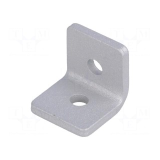 Angle bracket | for profiles | W: 20mm | H: 20mm | L: 20mm | steel | silver