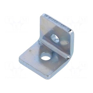 Angle bracket | for profiles | W: 20mm | H: 20mm | L: 20mm | steel | steel