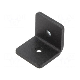 Angle bracket | for profiles | W: 30mm | H: 30mm | L: 30mm | steel | black