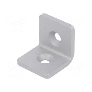 Angle bracket | for profiles | W: 30mm | H: 30mm | L: 30mm | steel | silver